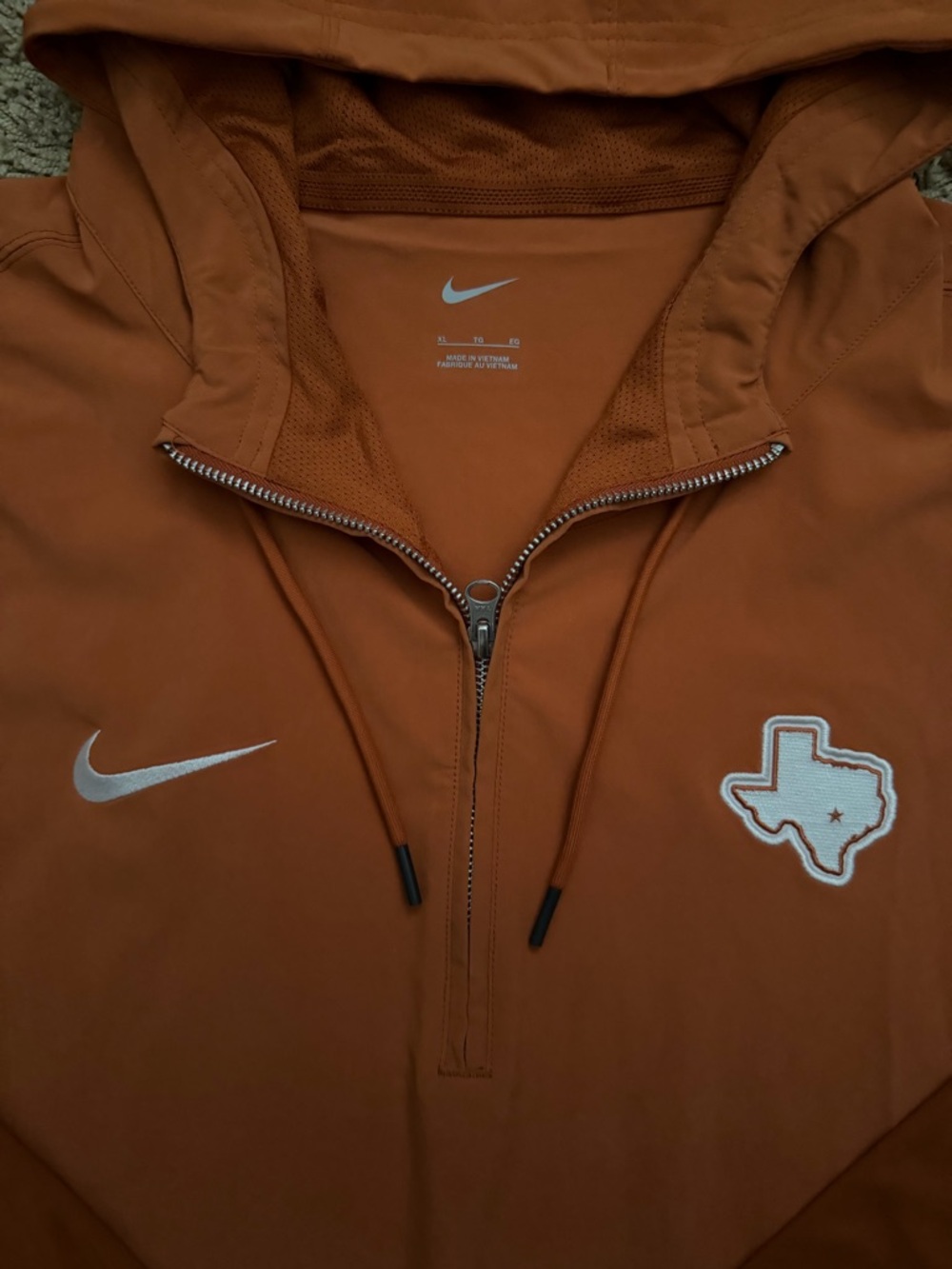 Nike Texas Longhorns 1/4 Zip Dri-Fit Football Hoodie DZ9340-802 Men’s XL RARE - Picture 3 of 6
